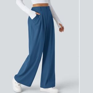 Women's Blue Wide-Leg Pants